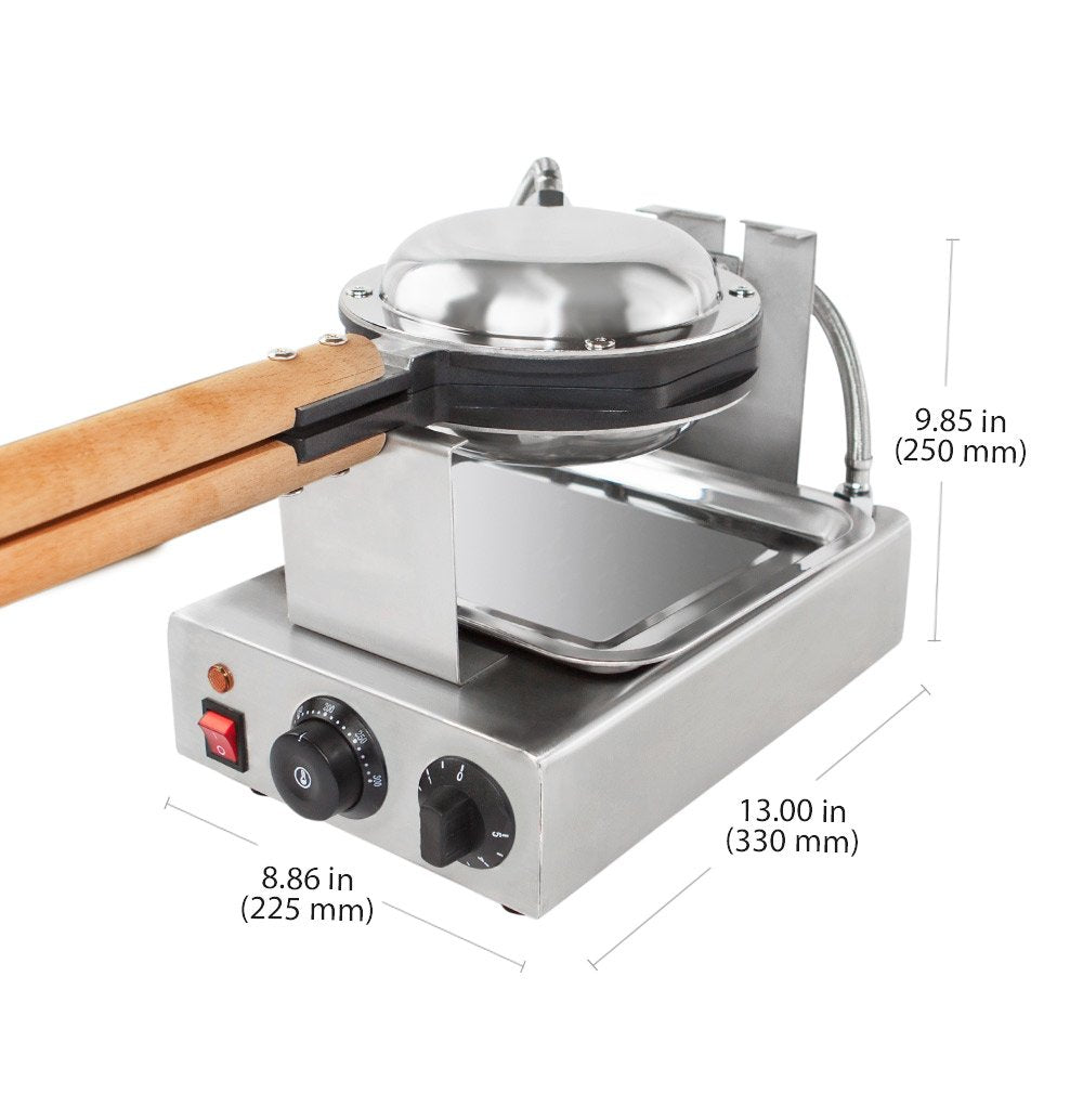 Rotated Bubble Waffle Maker with Manual Thermostat A192