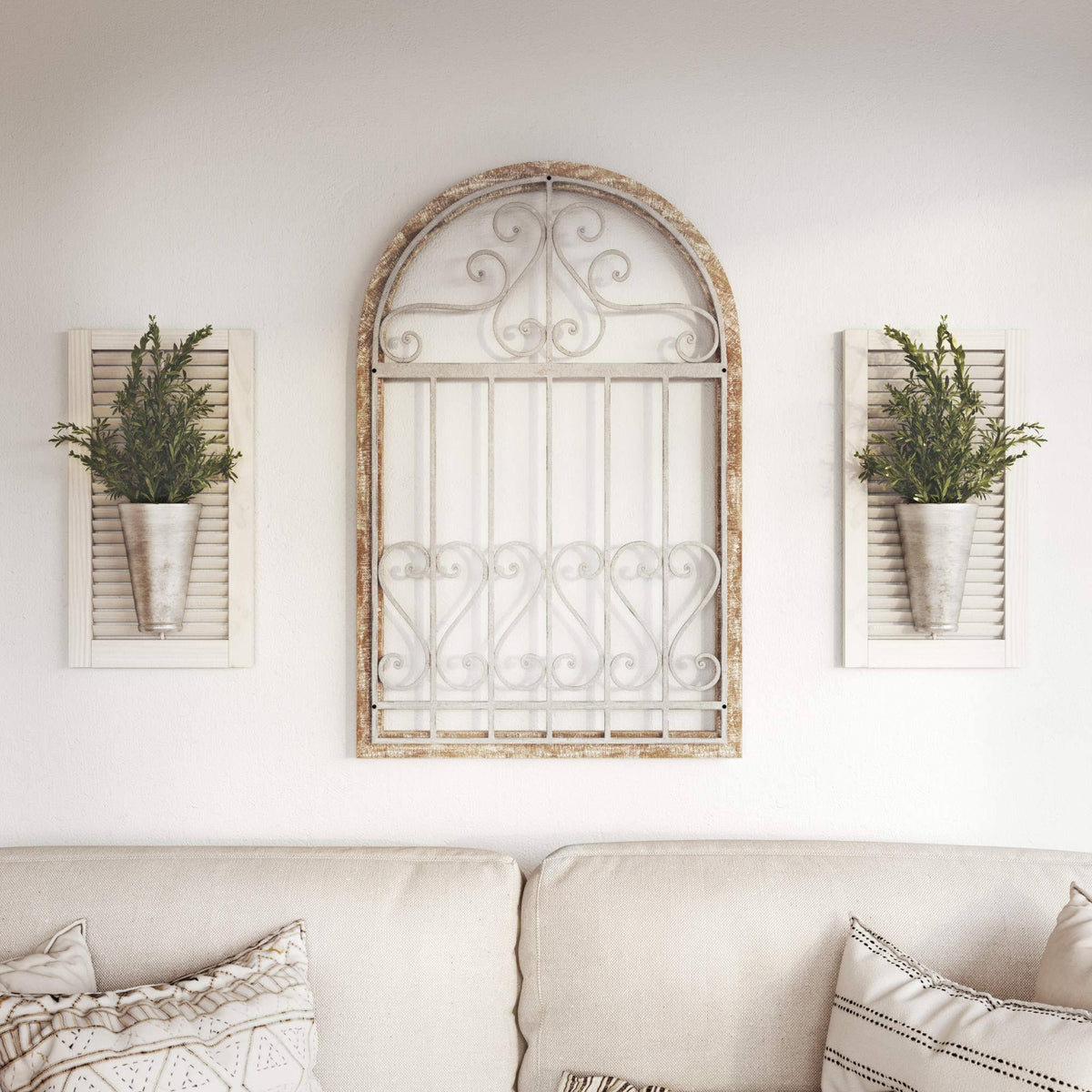 Gray Farmhouse Arch Wall Decor G75143