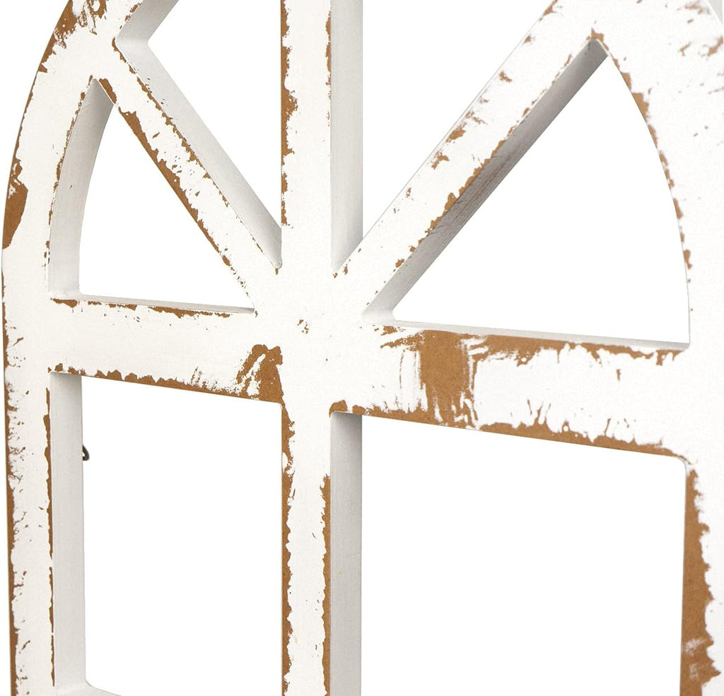 2-Pack Distressed Arched Cathedral Window Frame Wall Decor W117