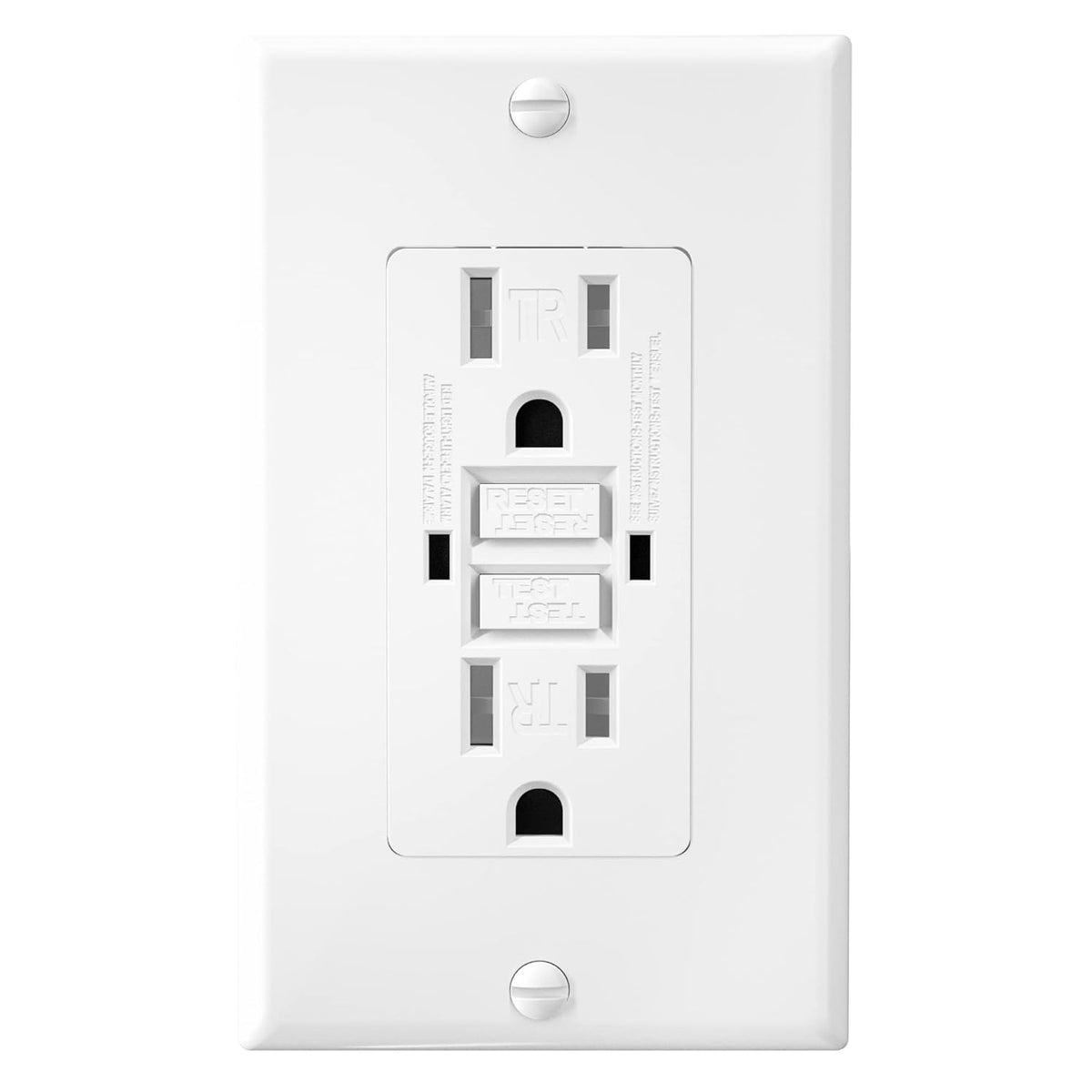 White Tamper Resistant GFCI Outlet Receptacle, 15 Amp/125-Volt, 2 Pack V37712