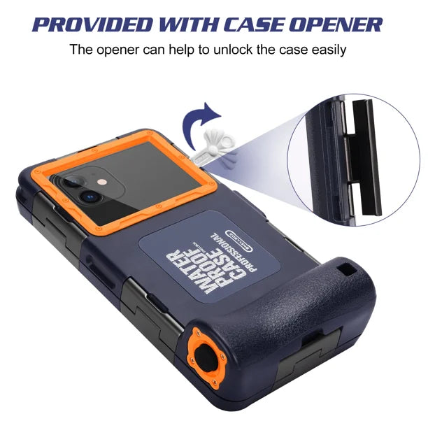 Waterproof Protective Case for Phones Up to 6.9 Inch with Lanyard X32278