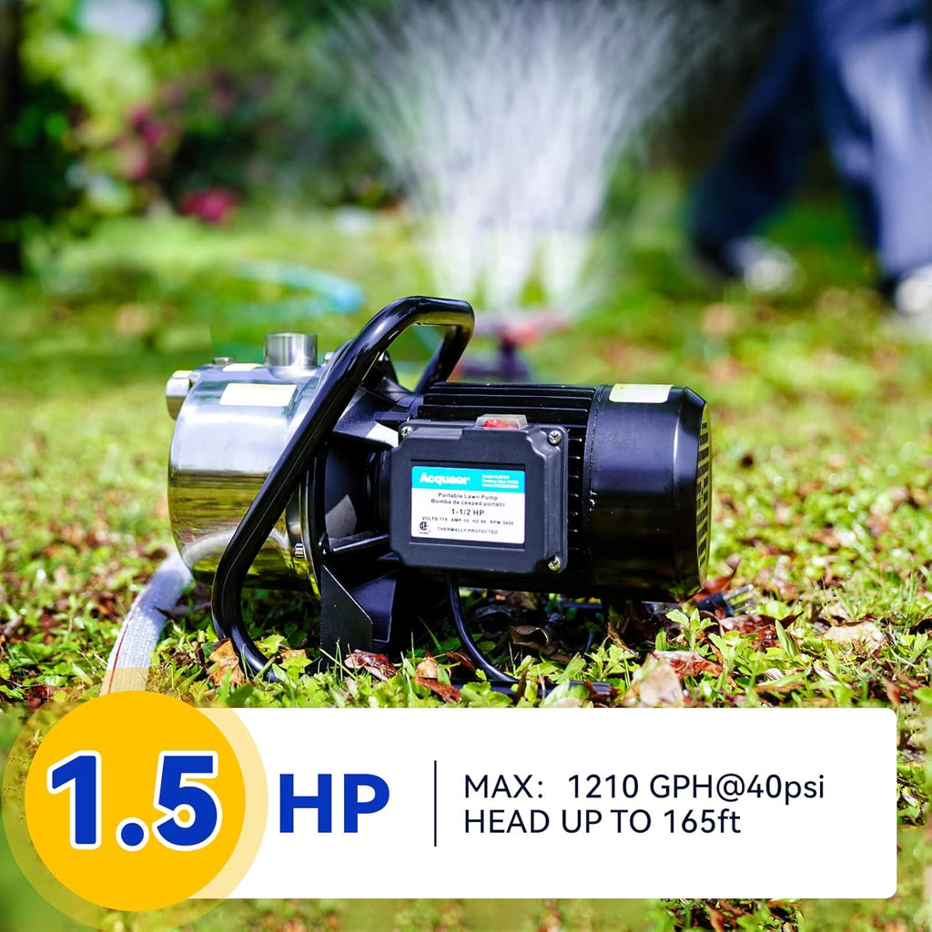 1.5HP Portable Stainless Steel Shallow Well Pump L639349