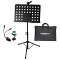 Metal Music Stand with Carry Bag, Sheet Clip and Clip On Light L83491