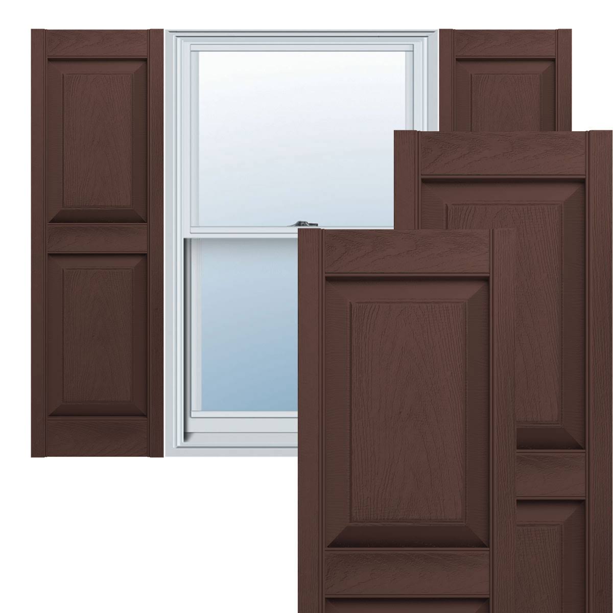 12 inch x 80 inch Vinyl Double Panel Shutters W5262