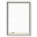 White Painted Clad Wood Left-Handed Casement Window with Colonial Grids I95210