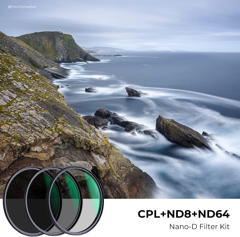 46mm ND8 ND64 CPL Circular Polarizer Filter Kit with Multi-Layer Coatings, Pack of 2 D9765