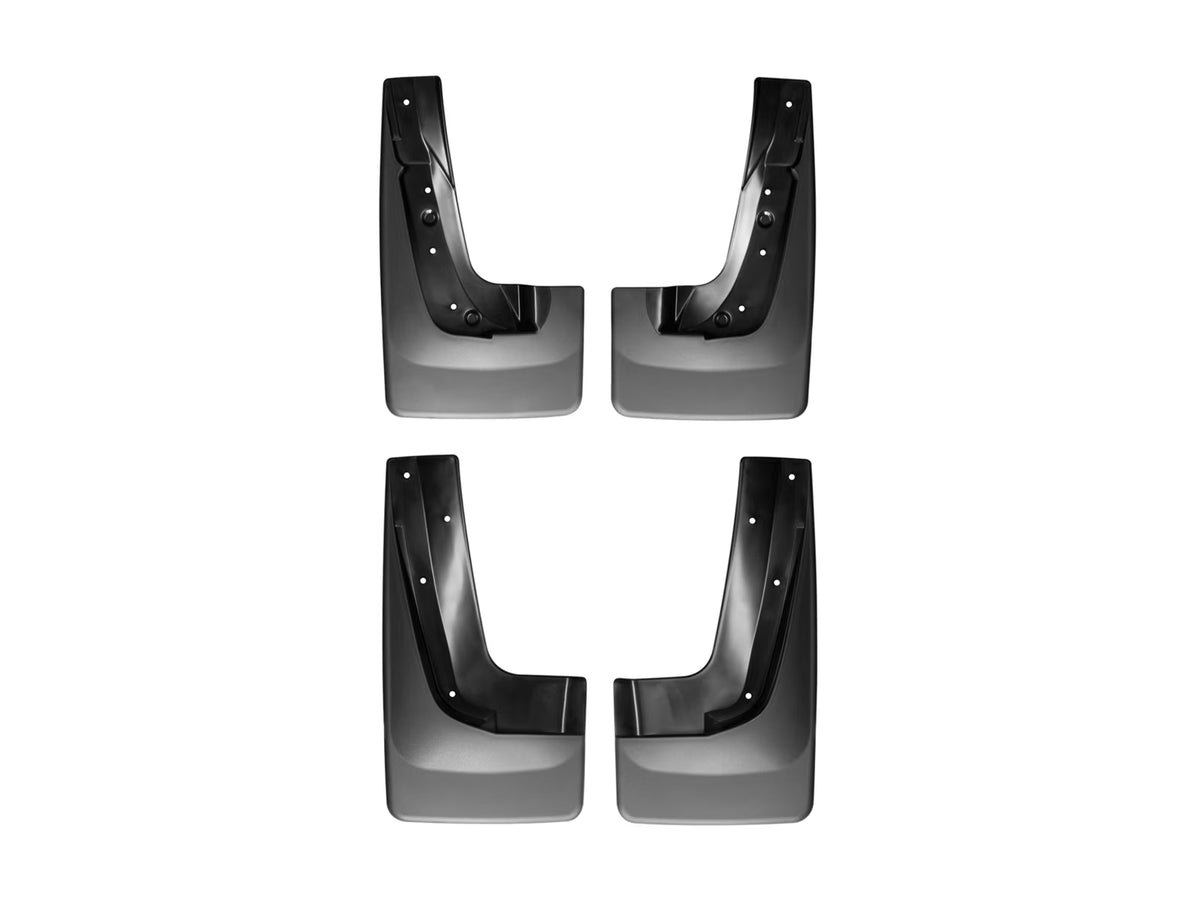 Black Splash Guard MudFlaps for 2007-2012 GMC Acadia, Front & Rear Set P66210