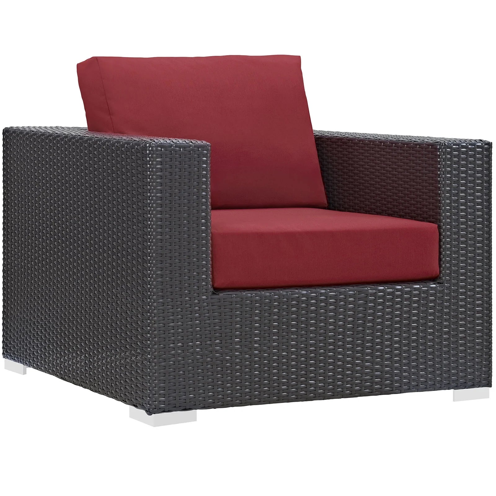 Red Rattan Nine PCS Sectional Sofa Set V17309