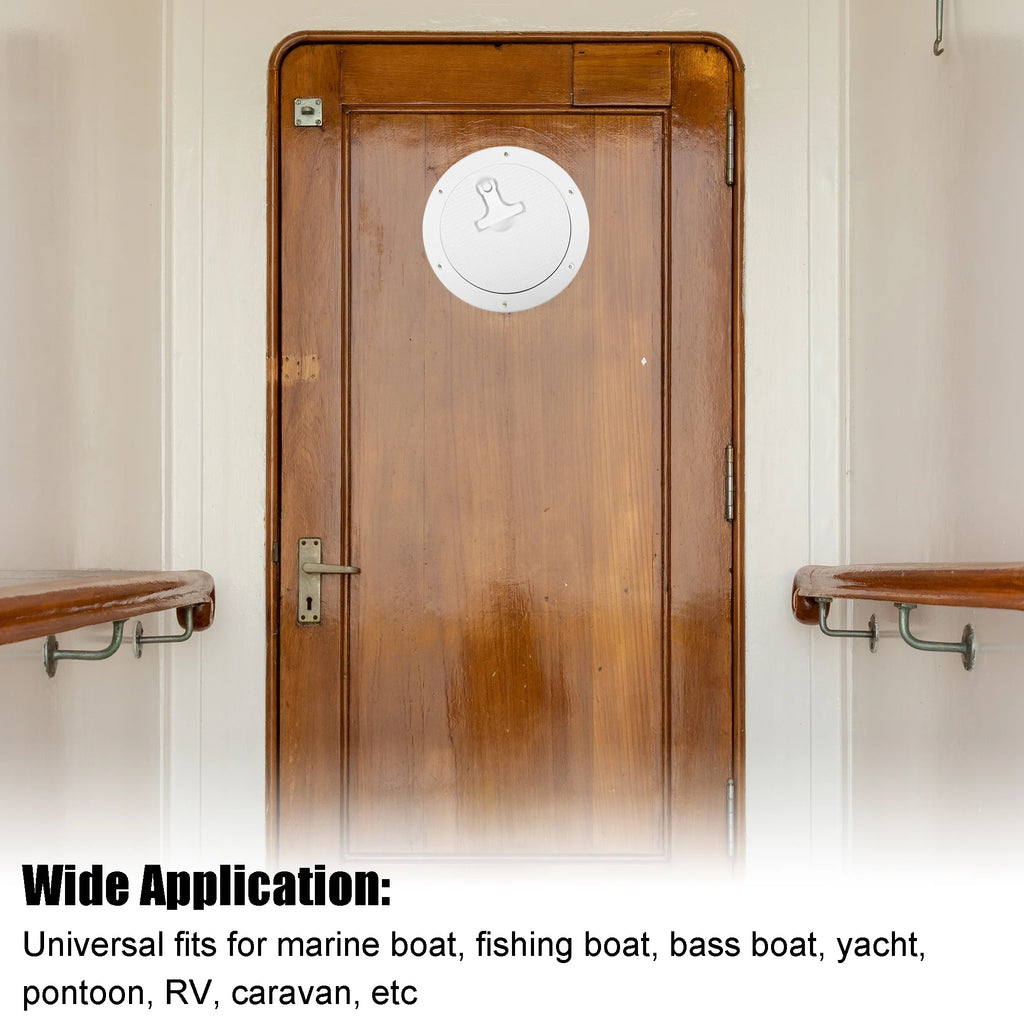 6" Boat Inspection Deck Plate Hatch White Nylon with T-handle Pre-drilled Holes M8733