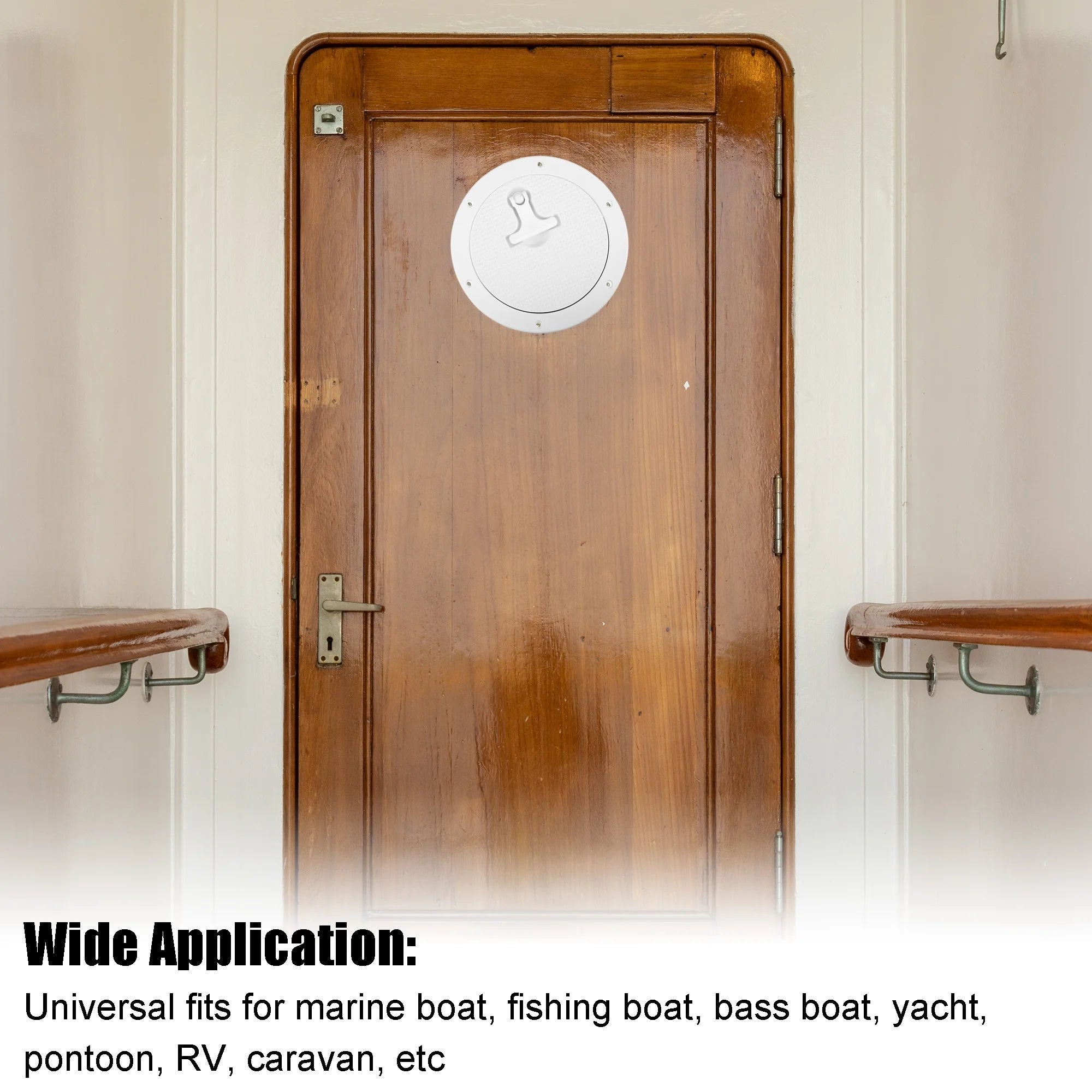 6" Boat Inspection Deck Plate Hatch White Nylon with T-handle Pre-drilled Holes M8733