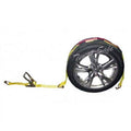2 in. x 10 ft. Car Tie Downs with J Hooks & Ratchet Buckle, Yellow - 2 Piece V97278