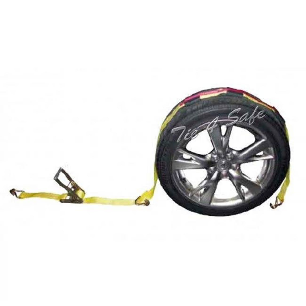 2 in. x 10 ft. Car Tie Downs with J Hooks & Ratchet Buckle, Yellow - 2 Piece V97278