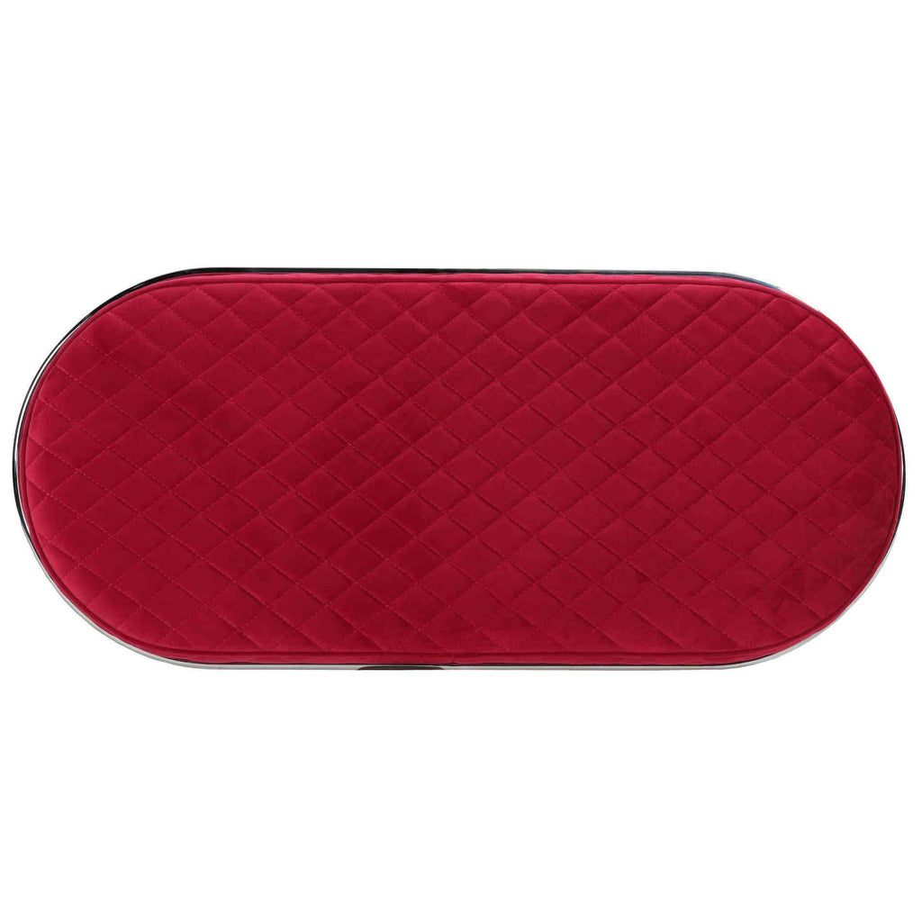 Pink Velvet Bench Ottoman R2435