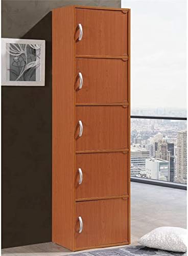 5 Shelf 5 Door Bookcase in Cherry P671799