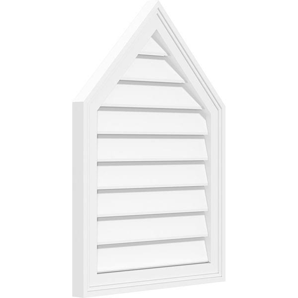 Peaked Top Surface Mount PVC Gable Vent W790