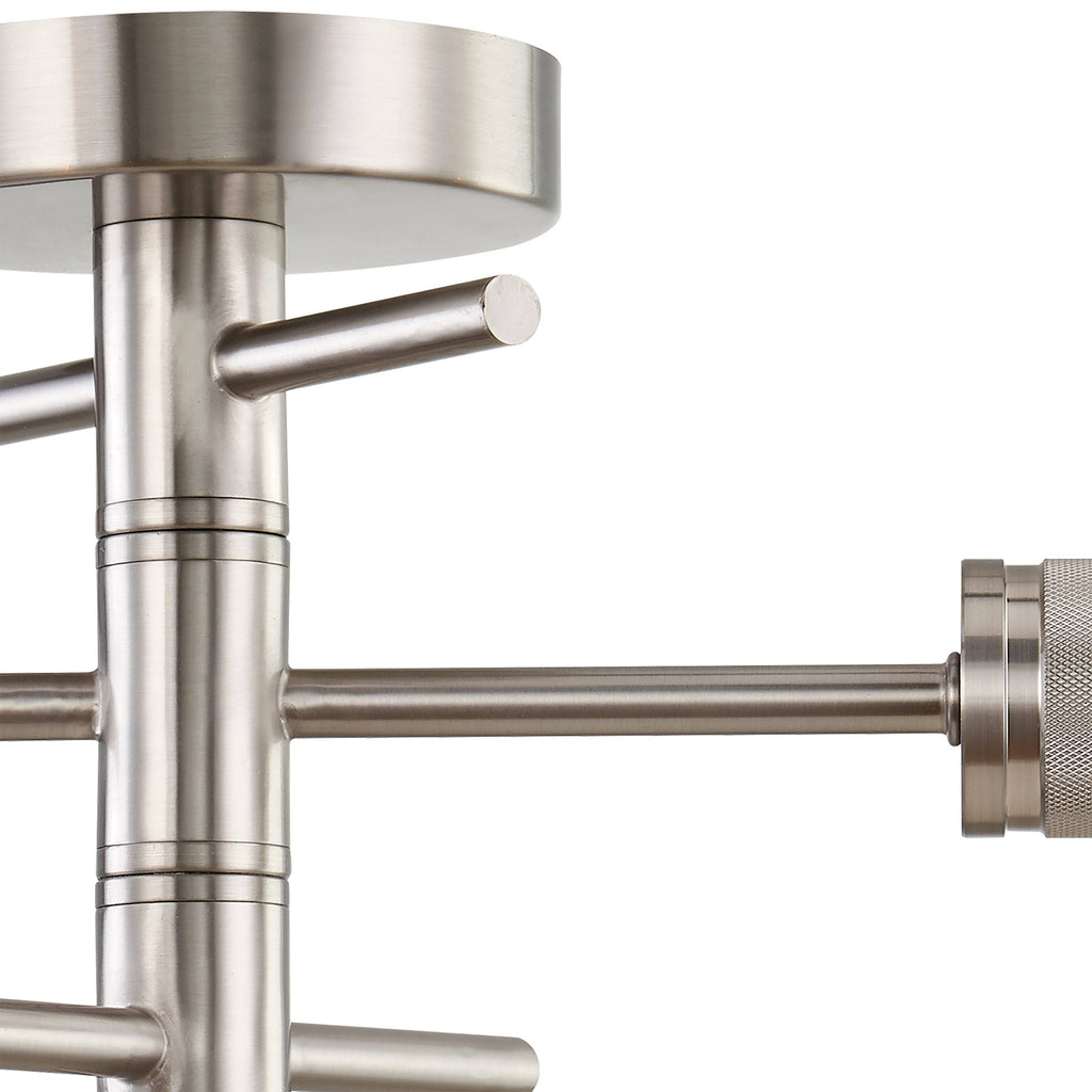 Satin Nickel 3 Light Semi-Flush Mount T1116