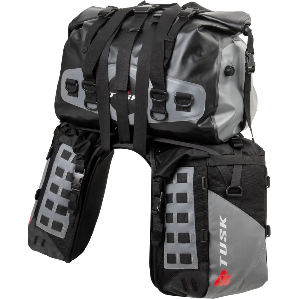 Rackless Luggage System with Medium Dry Duffel Tail Bag Heat Shield L39142