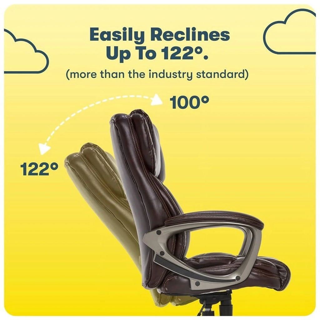 Brown Faux Leather Executive Office Chair Z404