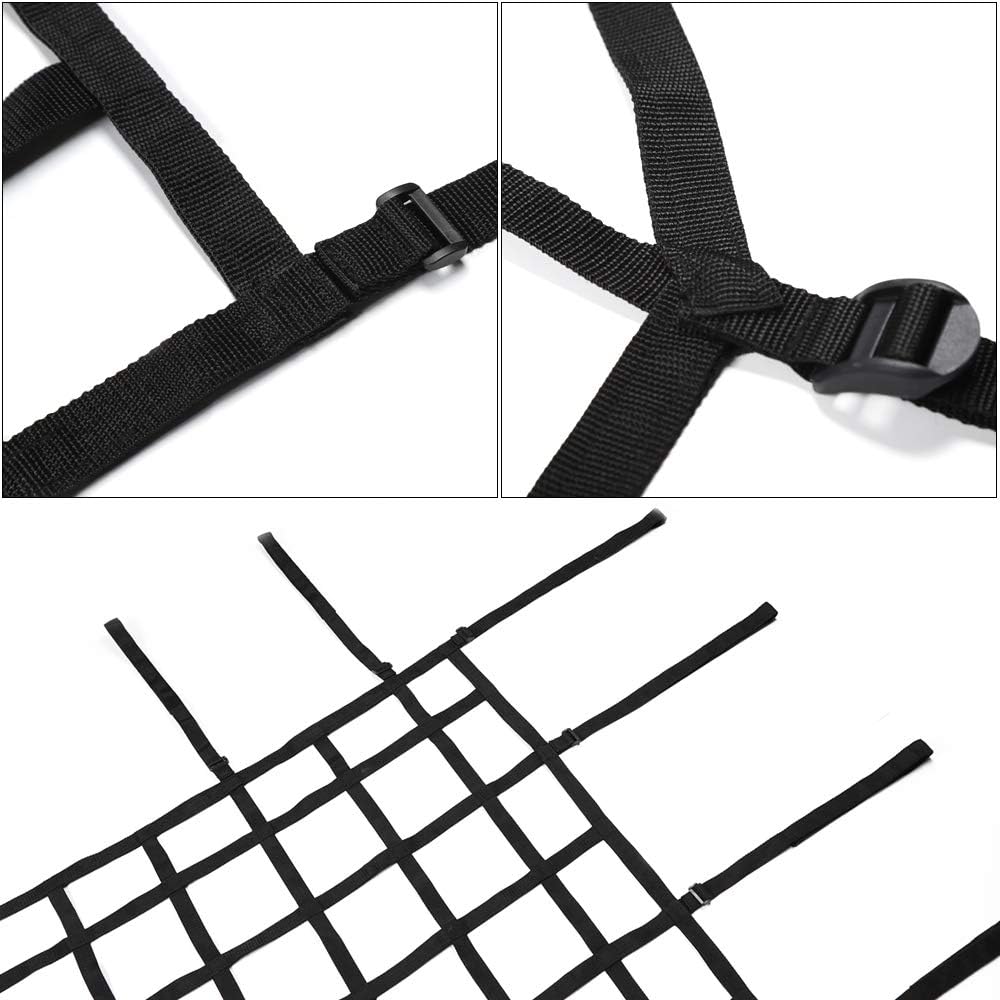 Mesh Cargo Top Net for Jeep Wrangler JK JKU 4 Door Black D3477