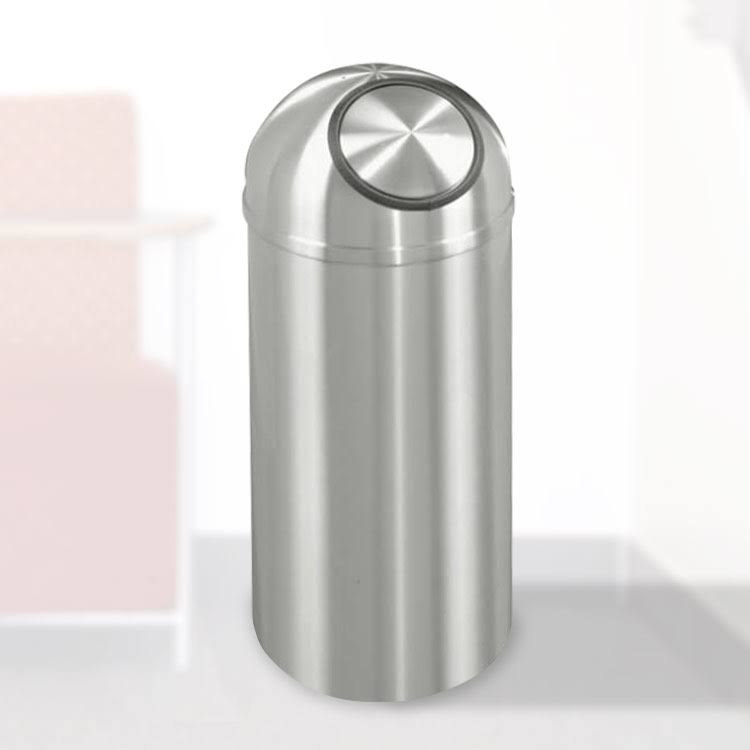 12 Gallon Dome Top Trash Receptacle with Plastic Liner R508