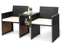 Rattan Loveseat Patio Conversational Set D834