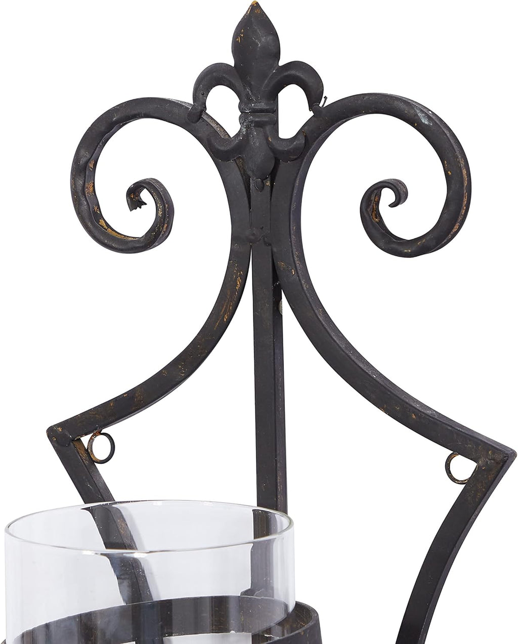 Metal Glass Candle Sconce, 7 by 27-Inch D939748