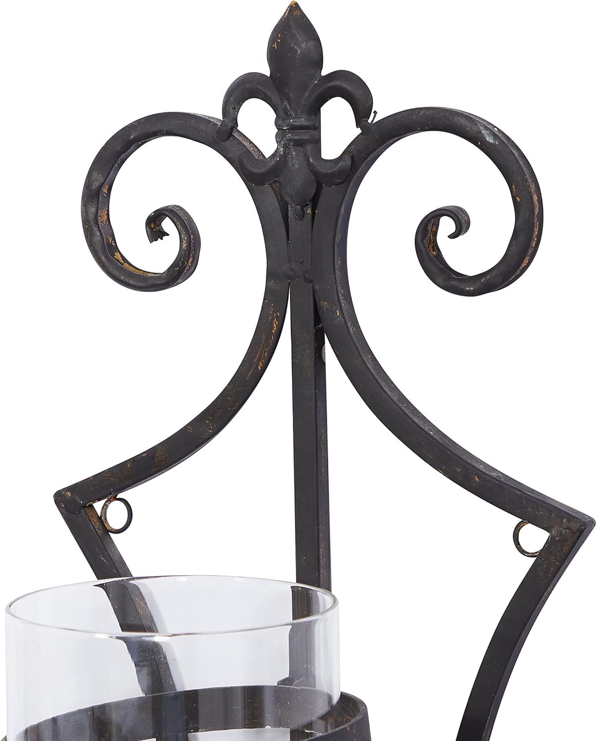 Metal Glass Candle Sconce, 7 by 27-Inch D939748