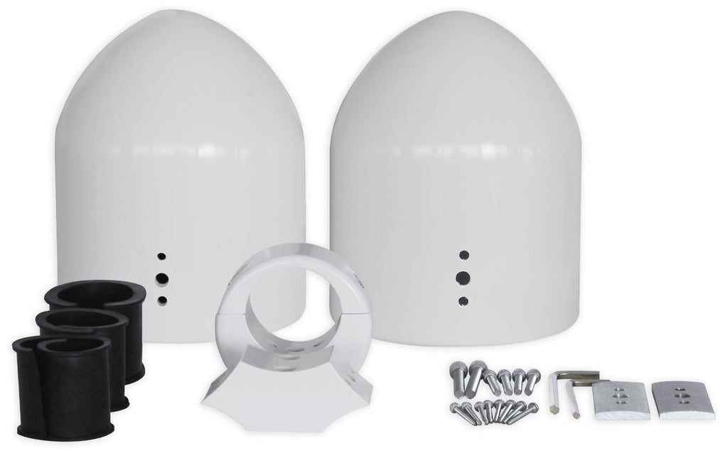 Dual 6.5" White Aluminum Wakeboard Tower Speaker Enclosure C305488