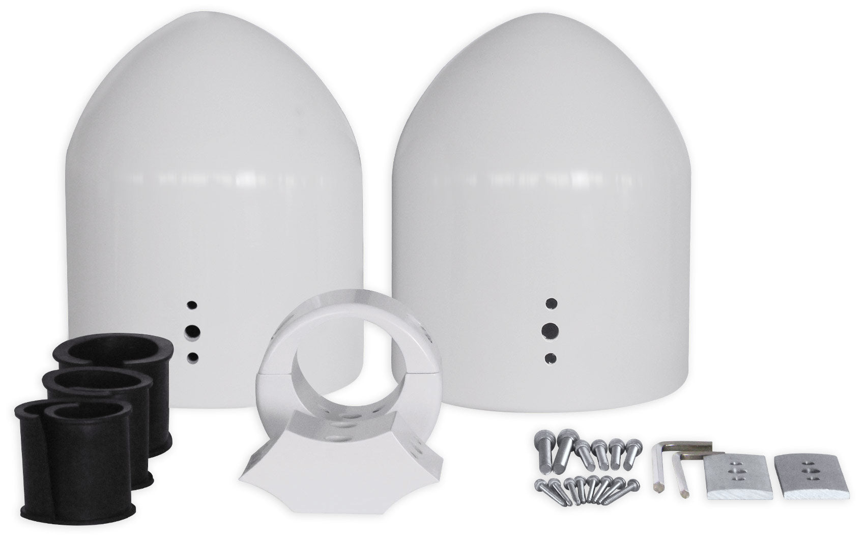 Dual 6.5" White Aluminum Wakeboard Tower Speaker Enclosure C305488