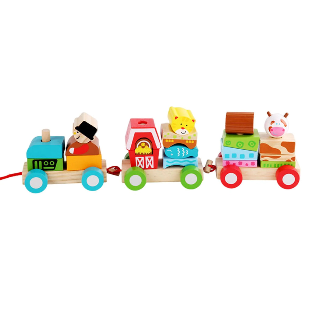 Stacking Train Toy Wooden Train Set D4658