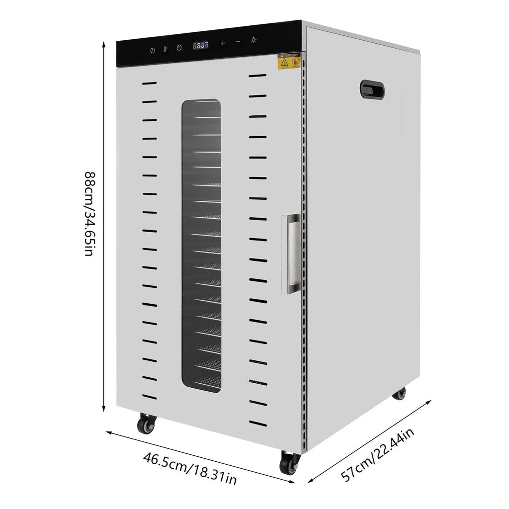 1700W Electric Food Dehydrator with Temperature Control 20 Stainless Steel Trays V663754