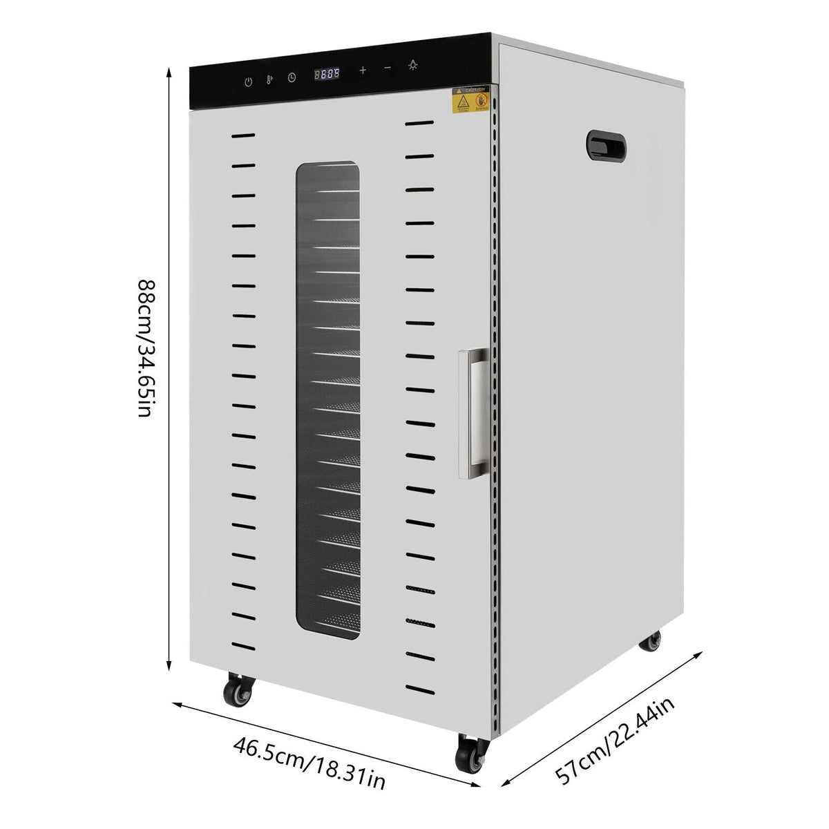 1700W Electric Food Dehydrator with Temperature Control 20 Stainless Steel Trays V663754