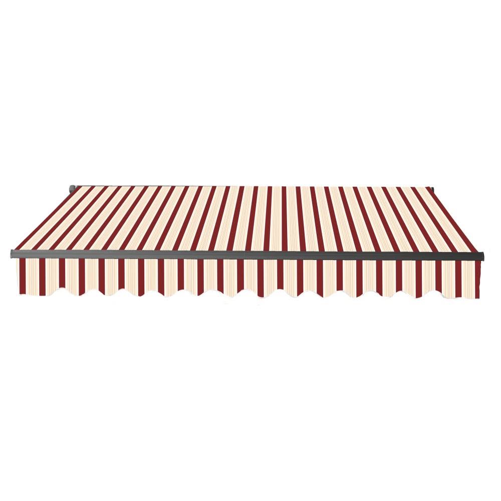 Black Frame Motorized Retractable Patio Canopy Awning 20x10 Multi Red G38316