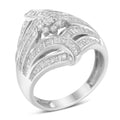 Sterling Silver Diamond Cocktail Ring Q697331