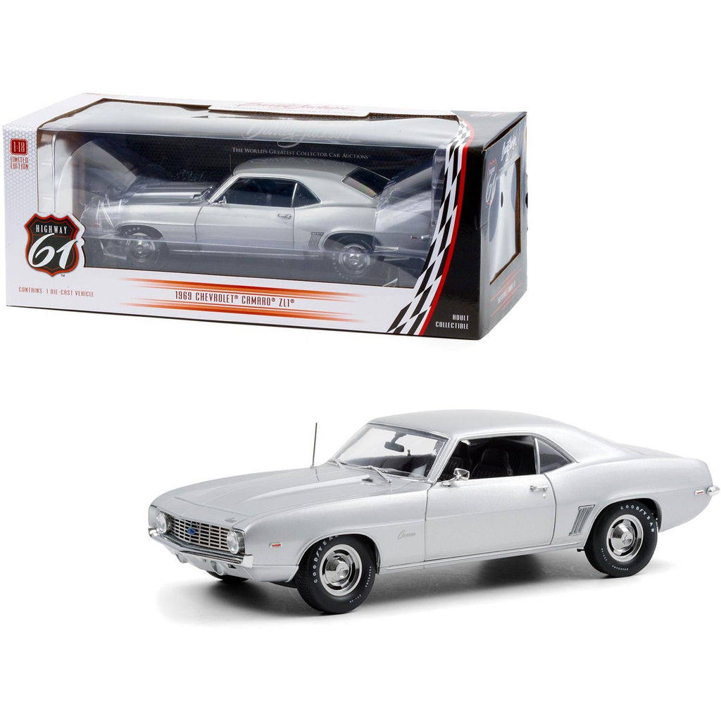 1969 Chevrolet Camaro ZL1 Coupe Silver 1/18 Diecast Model Car H14099