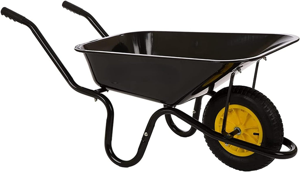 Black Framed Plastic Garden Wheelbarrow Utility Dump Cart E417