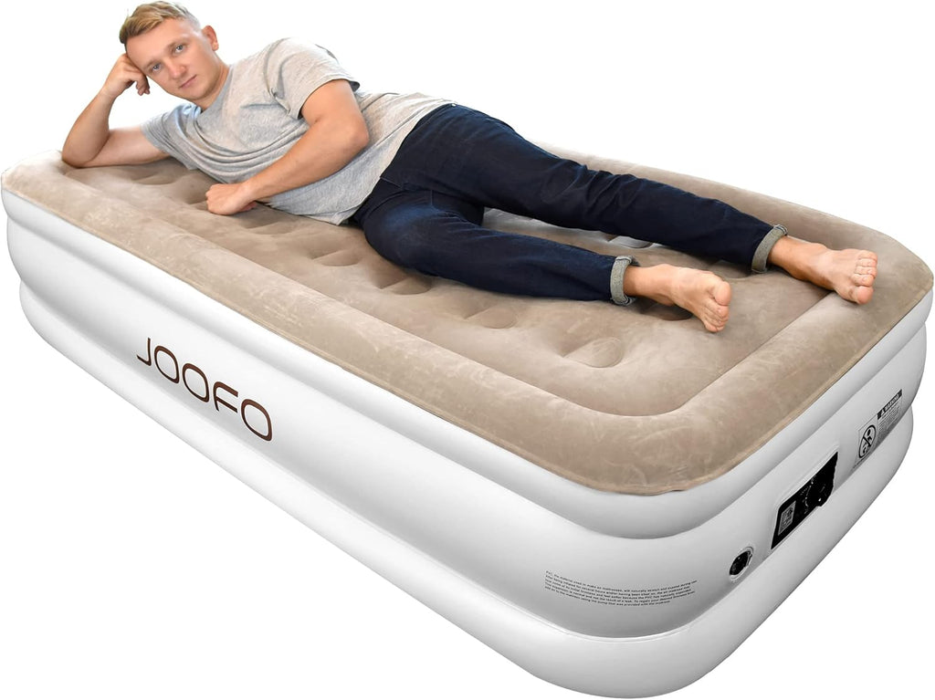 Twin Size Air Mattress with Built-in Pump, 18-inch Inflatable Bed, Pack of 2 L78969