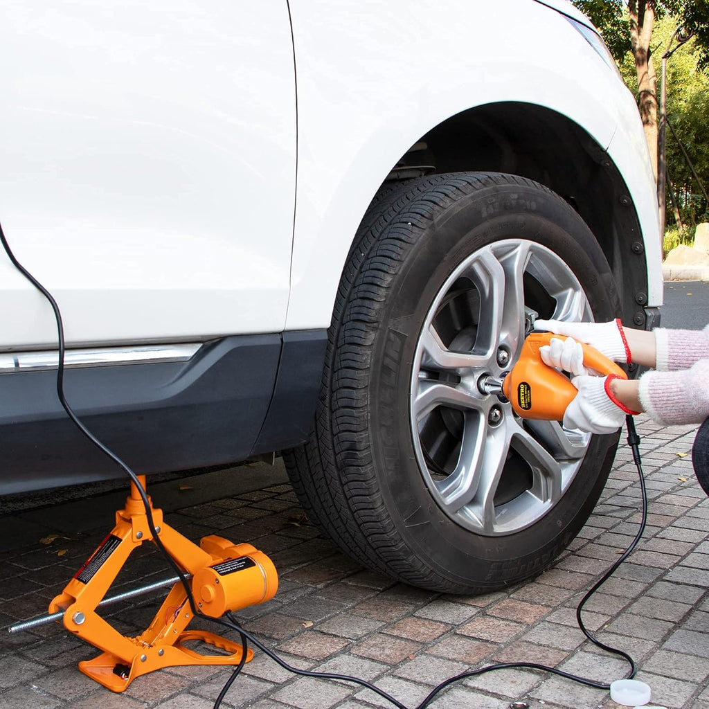 3 Ton 12V Electric Scissor Jack with Impact Wrench and Tire Inflator Pump C907505