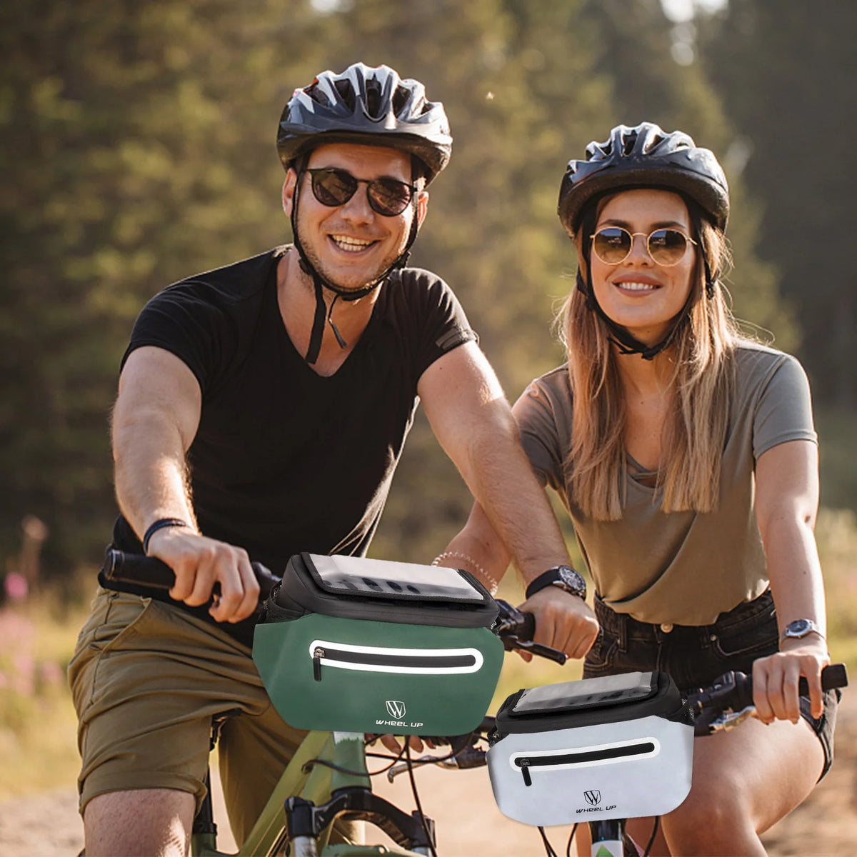 Bike Handlebar Bag with Foldable Touchscreen Phone Holder F21264