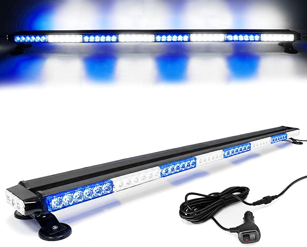 Blue 38" 78 LED Strobe Light Bar with Magnetic Base U6270