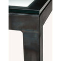 Smoke Tempered Glass Top Bar Table with Silver Base D25533
