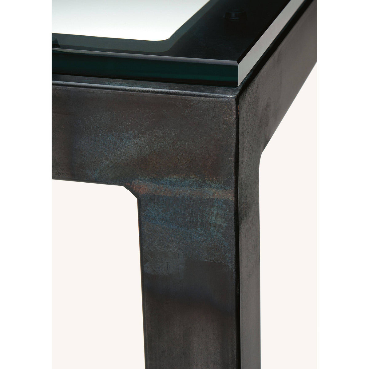 Smoke Tempered Glass Top Bar Table with Silver Base D25533