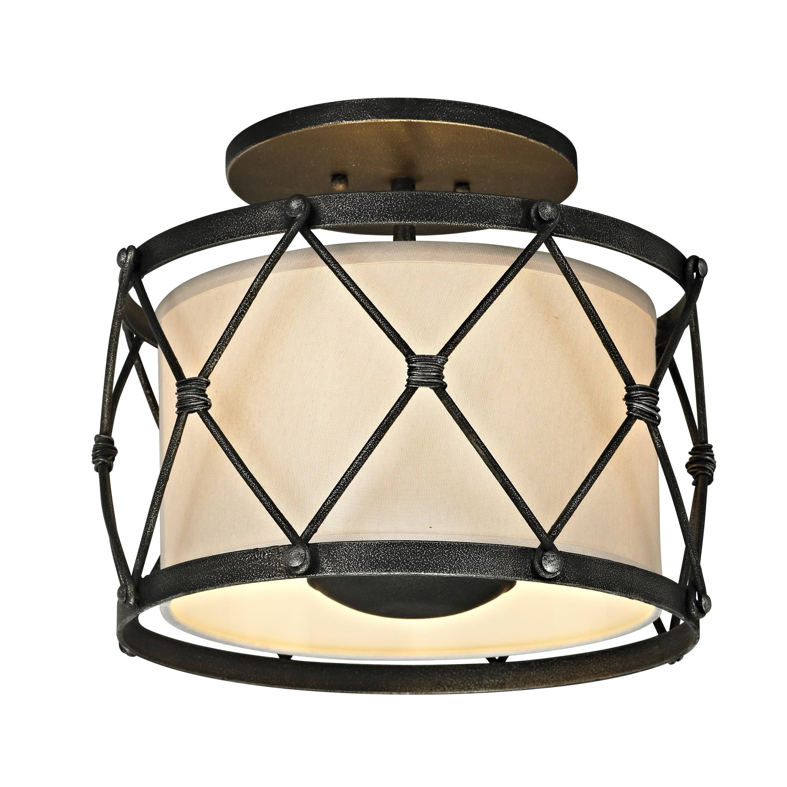 Aged Pewter Semi-Flush Mount Light L86844