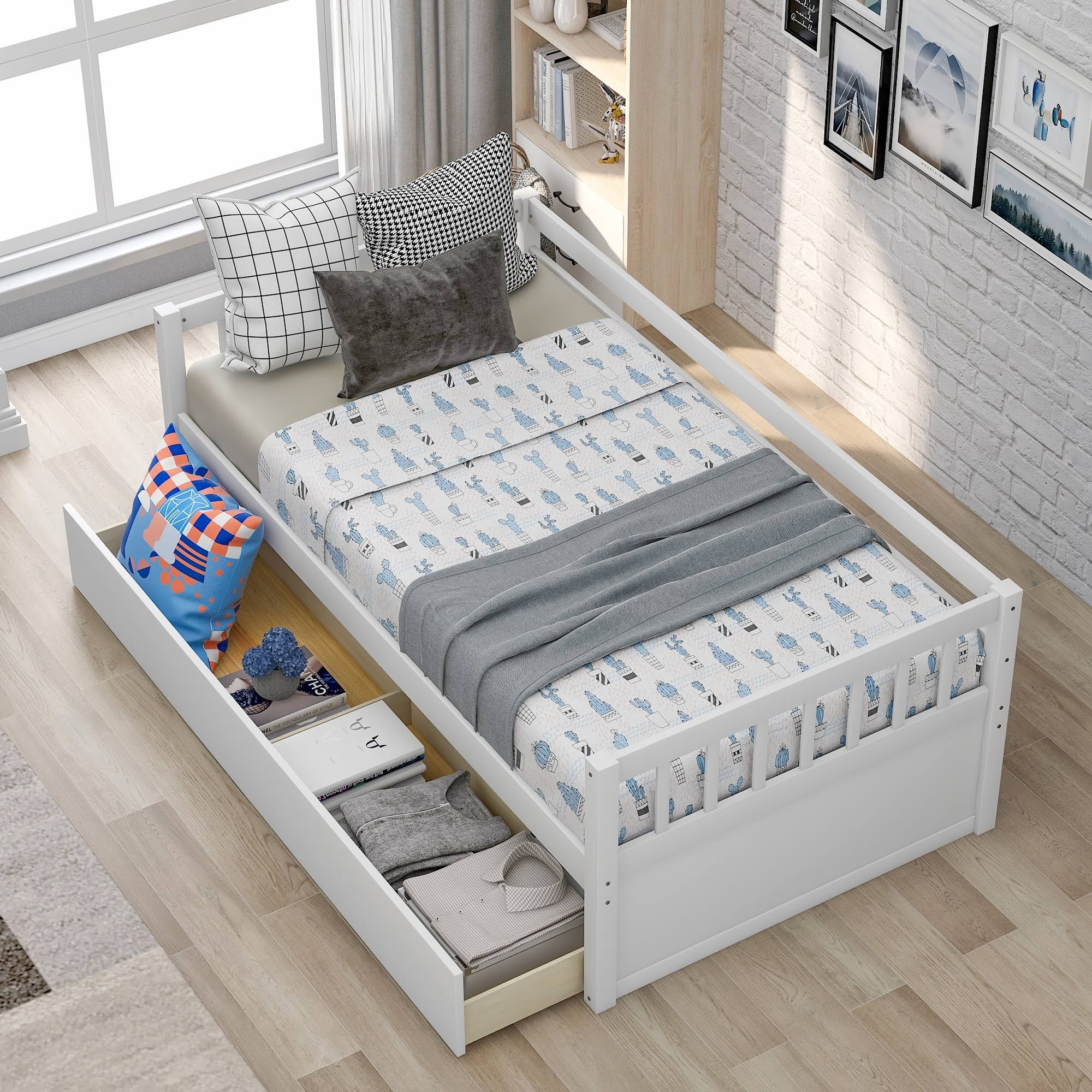 White Twin Size Daybed with 2 Drawers G5102
