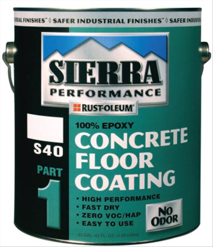 Satin Clear Epoxy Floor Coating, 1 Gallon A825660