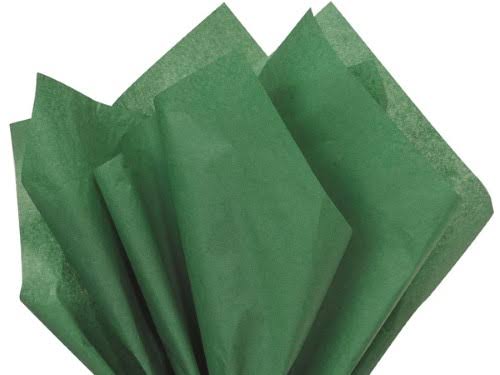 Solid Holiday Green Tissue Paper 15 x 20 Sheet Half Ream C88159