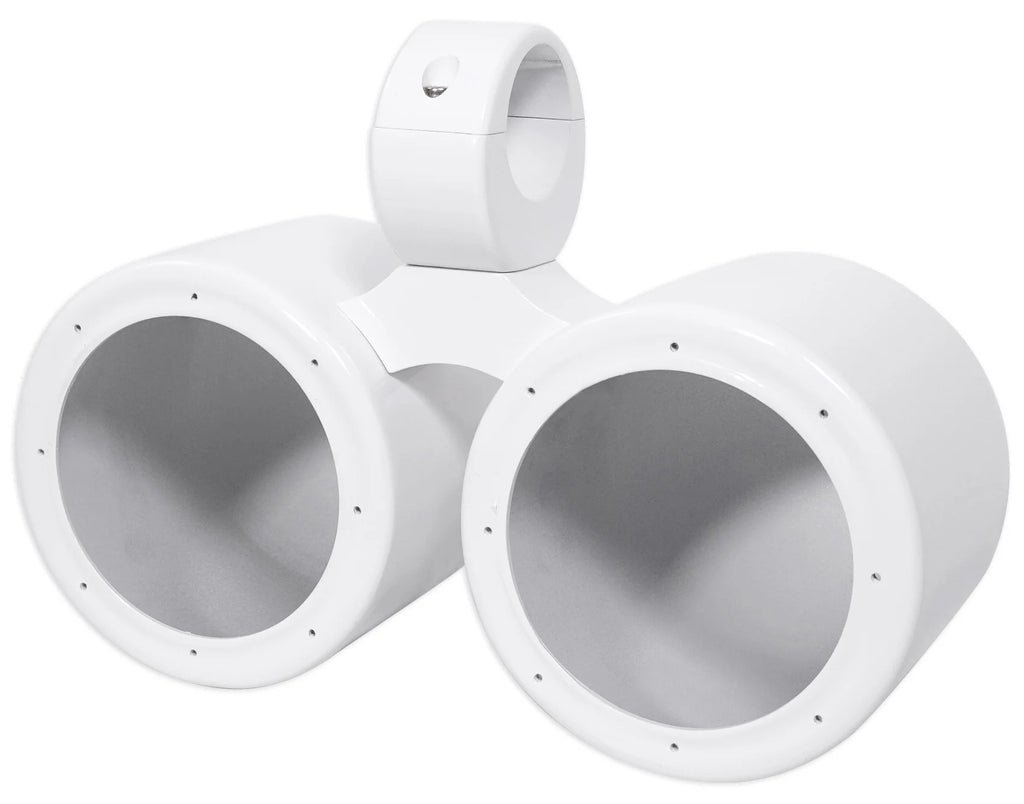 Dual 6.5" White Aluminum Wakeboard Tower Speaker Enclosure C305488