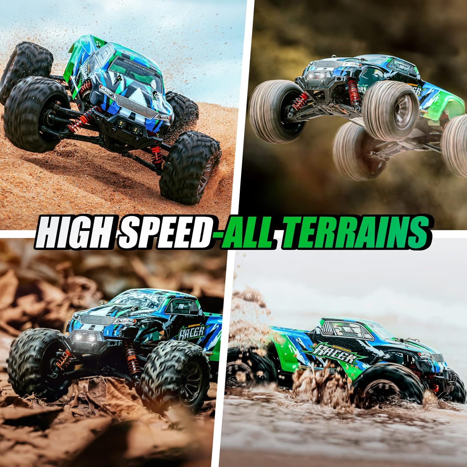 RC Cars 4WD Offroad Waterproof with 2 Batteries P108