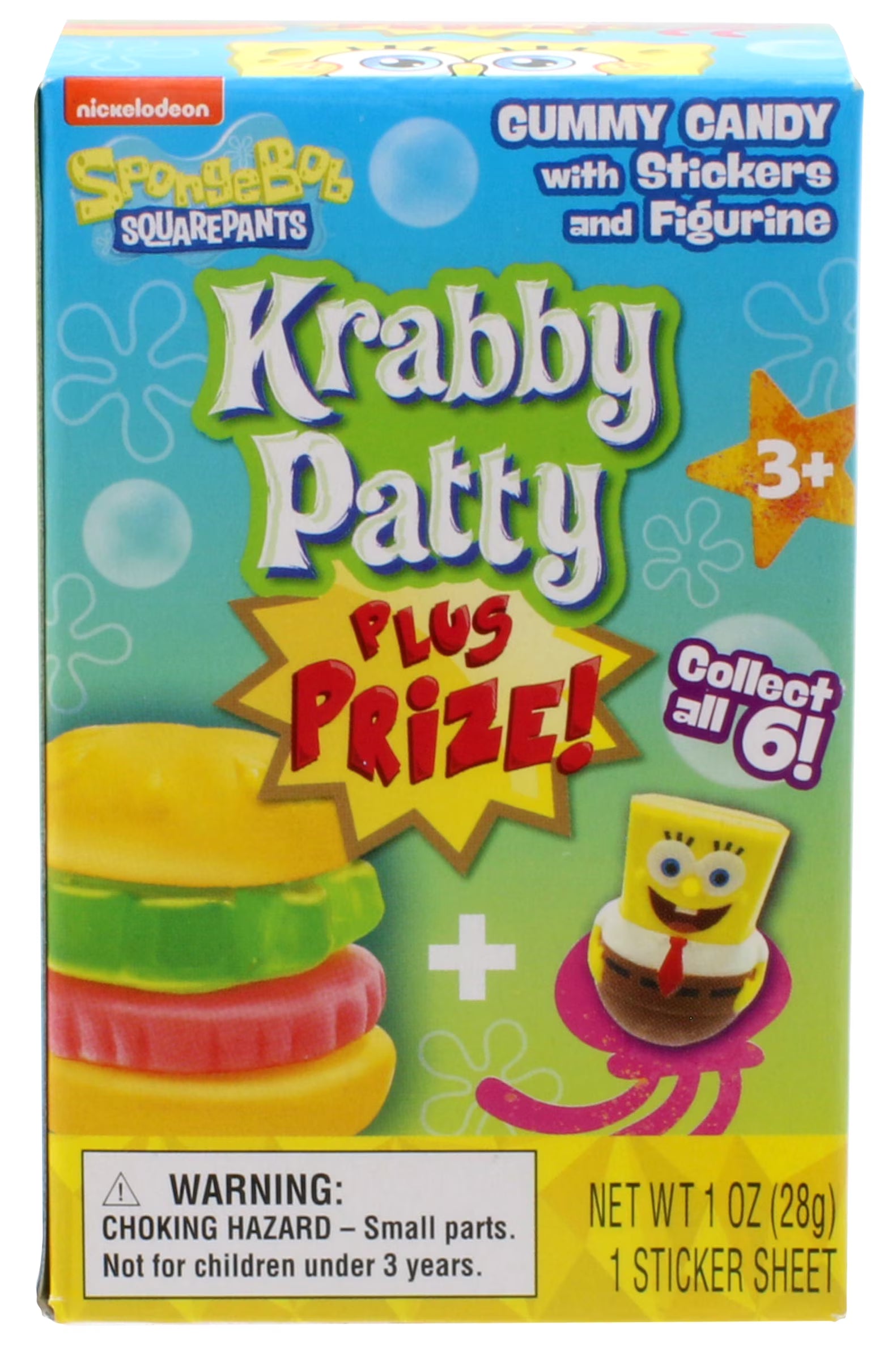 Gummy Krabby Patty Plus Prize, Assorted Fruit Flavor, 1 oz V9651