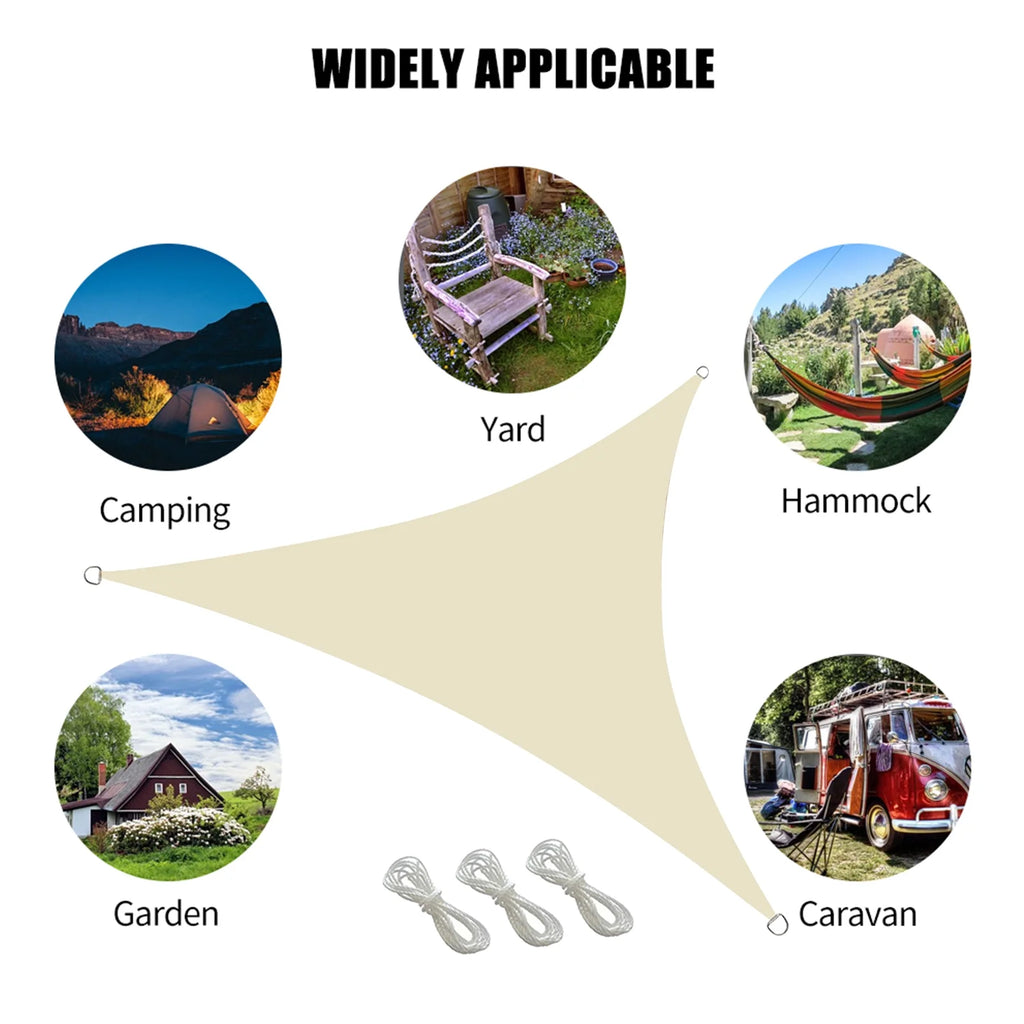 Triangle Sail Canopy Shade for Outdoor Patio D597